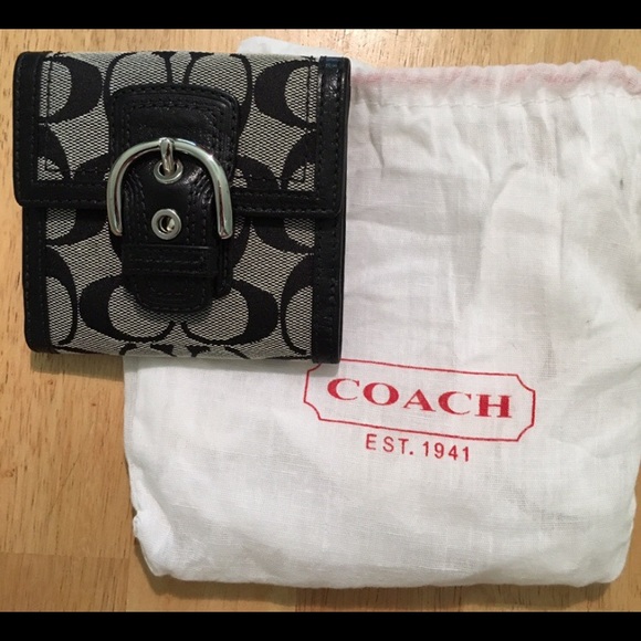 Coach Black Logo Wallet - Picture 1 of 12